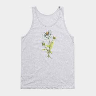 Watercolor Daisy Tank Top